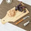Franmara 3 Piece Semi-Hard Wood Handled Cheese Knife And Board Set With Button Clincher -Acopa Shop 1033426