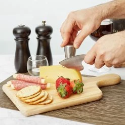 Franmara 3 Piece Hard Cheese Knife And Board Set With Button Clincher -Acopa Shop 1033472