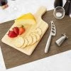 Franmara 3 Piece Semi-Hard Cheese Knife And Board Set With Button Clincher -Acopa Shop 1033493