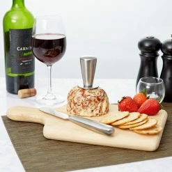 Franmara 3 Piece Soft Cheese Knife And Board Set With Button Clincher -Acopa Shop 1033499