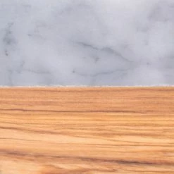 American Metalcraft OWBG9 5 5/8" X 5 1/4" Olive Wood And Gray Marble Serving Board -Acopa Shop 1218024