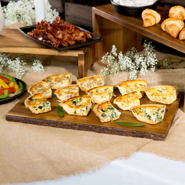 Tablecraft ACAR1812 Acacia Wood Rectangular Serving Board - 18" X 12" X 3/4" 6 Tablecraft ACAR1812 Acacia Wood Rectangular Serving Board - 18" X 12" X 3/4" - Image 4