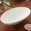Villeroy & Boch 10-4510-3288 Modern Grace 44 Oz. White Bone Porcelain Oval Bowl - 6/Pack