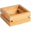 Rosseto BD134 Natura Small Bamboo Tray - 6 1/2" X 6 1/2" X 3 1/2" -Acopa Shop 1443377