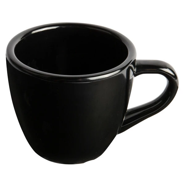 GET Enterprises GET C-1004-BK Black Elegance 3 Oz. Espresso Cup - 48/Case 5 GET Enterprises GET C-1004-BK Black Elegance 3 Oz. Espresso Cup - 48/Case - Image 3