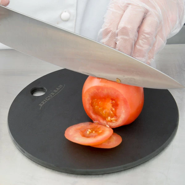 Epicurean 429-000802 8" Slate Richlite Wood Fiber Round Pizza Board 7 Epicurean 429-000802 8" Slate Richlite Wood Fiber Round Pizza Board - Image 5