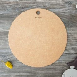 Epicurean 429-000801 8" Natural Richlite Wood Fiber Round Pizza Board -Acopa Shop 1495728
