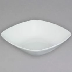 CAC China CAC MAJ-B9 Majesty European Bone China 38 Oz. Square Bowl - 24/Case -Acopa Shop 1537766