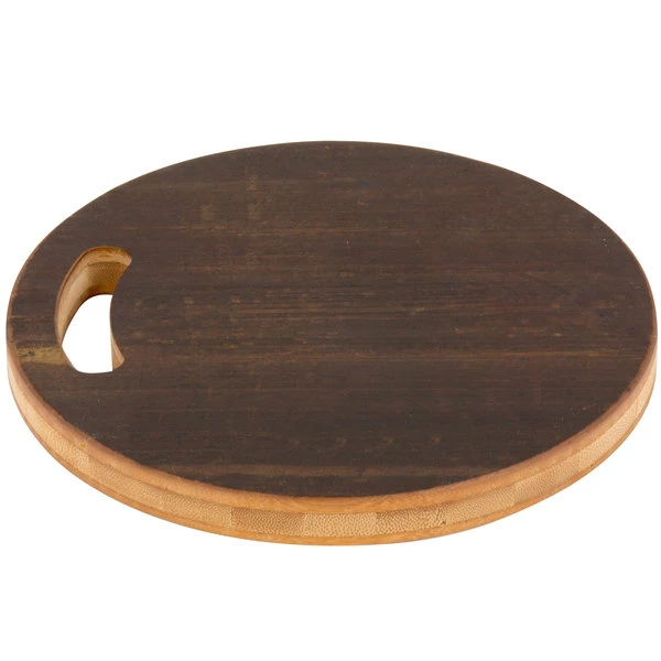 American Metalcraft BWBR 9" Carbonized Bamboo Round Serving Board 5 American Metalcraft BWBR 9" Carbonized Bamboo Round Serving Board - Image 3