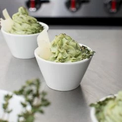 Acopa 4 Oz. Bright White Tapered China Sauce Cup - 12/Pack