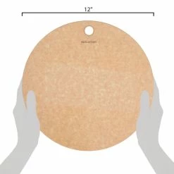Epicurean 429-001201 12" Natural Richlite Wood Fiber Round Pizza Board -Acopa Shop 1639167