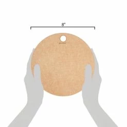 Epicurean 429-000801 8" Natural Richlite Wood Fiber Round Pizza Board -Acopa Shop 1639171