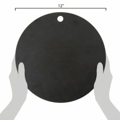 Epicurean 429-001202 12" Slate Richlite Wood Fiber Round Pizza Board -Acopa Shop 1639176