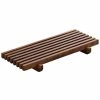 Playground Dinnerware Playground 742880291000000 Ananti 7 1/8" X 3 1/2" Walnut Wood Rectangular Crumb Grid - 2/Case -Acopa Shop 1705880