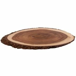 Tablecraft ACAV1608 Acacia Wood Oval Serving Board - 16" X 8" X 3/4" -Acopa Shop 1717298