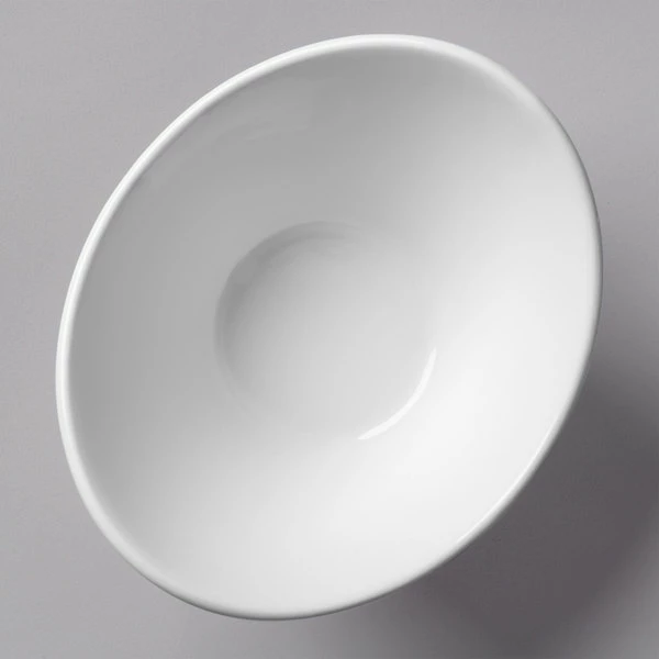 Acopa 7 Oz. Bright White Oval Porcelain Coupe Bowl - 36/Case 6 Acopa 7 Oz. Bright White Oval Porcelain Coupe Bowl - 36/Case - Image 4