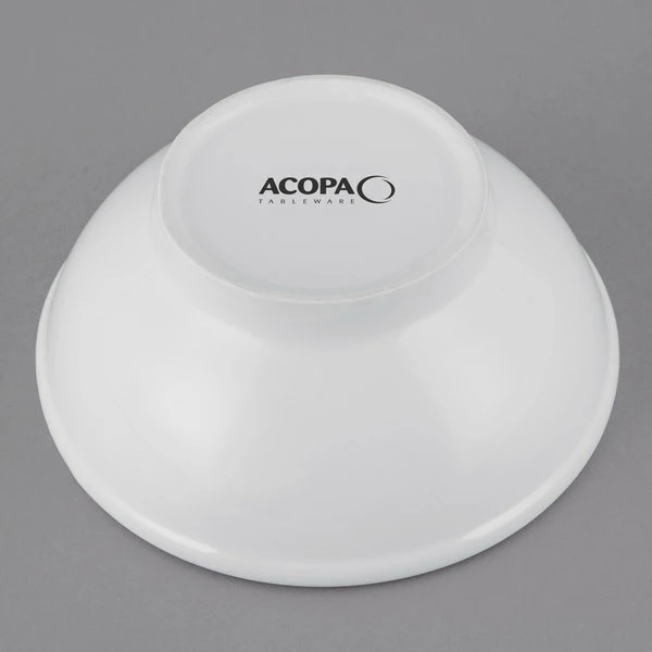 Acopa 25 Oz. Bright White Porcelain Menudo / Pasta / Salad Bowl - 12/Case 5 Acopa 25 Oz. Bright White Porcelain Menudo / Pasta / Salad Bowl - 12/Case - Image 3