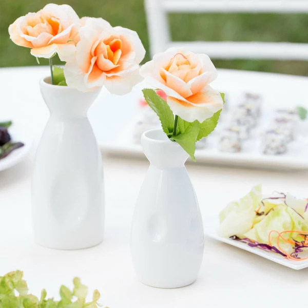 Acopa 6 Oz. Bright White Sake Bottle - 12/Pack 6 Acopa 6 Oz. Bright White Sake Bottle - 12/Pack - Image 4