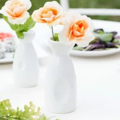 Acopa 10 Oz. Bright White Sake Bottle - 12/Pack -Acopa Shop 1781559