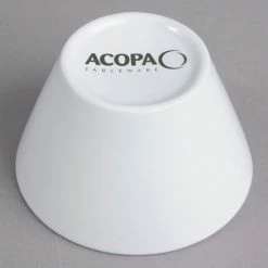 Acopa 4 Oz. Bright White Tapered China Sauce Cup - 12/Pack -Acopa Shop 1781600