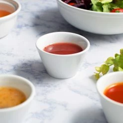 Acopa 4 Oz. Bright White Tapered China Sauce Cup - 48/Case -Acopa Shop 1781605