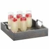 Cal-Mil 3701-83 Ashwood Gray Oak Serving Tray- 12" X 12" X 3 1/2"