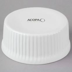 Acopa 10 Oz. Round Bright White Fluted Porcelain Souffle / Creme Brulee Dish - 24/Case -Acopa Shop 1782718