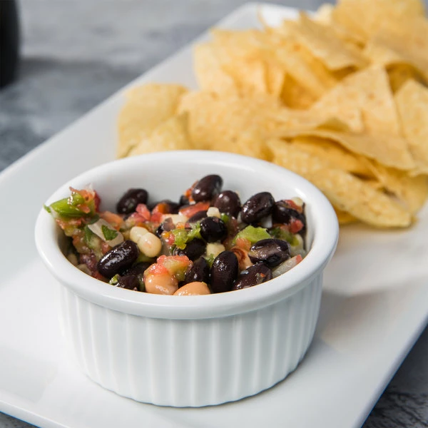 Acopa 4.5 Oz. Bright White Fluted Porcelain Ramekin - 12/Pack 3 Acopa 4.5 Oz. Bright White Fluted Porcelain Ramekin - 12/Pack