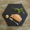 Epicurean 020-1714HEX02 17" X 14 1/2" X 1/4" Slate Richlite Wood Fiber Hexagon Cutting And Serving Board