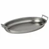 American Metalcraft THOV19 19 3/4" X 12 3/4" Oval Hammered Stainless Steel Serving / Display Pan