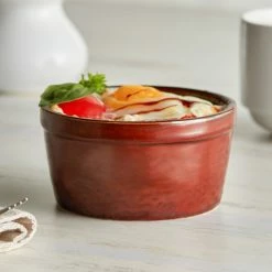 Acopa Keystone 7 Oz. Chestnut Stoneware Ramekin - 48/Case