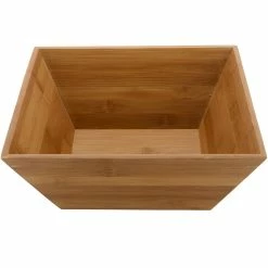 GET Enterprises BWL-12-BAM 12" X 12" X 4 1/2" Square Bamboo Bowl With Liner