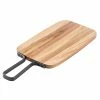 Tablecraft 10077 Industrial 12 1/8" X 7 1/4" Rectangular Acacia Wood Serving Board With Handle -Acopa Shop 1960621
