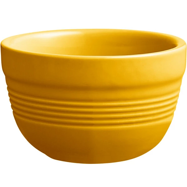 Acopa Capri 8 Oz. Mango Orange Stoneware Bouillon - 36/Case 4 Acopa Capri 8 Oz. Mango Orange Stoneware Bouillon - 36/Case - Image 2