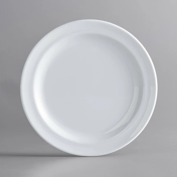 Acopa Foundations 6 1/2" White Narrow Rim Melamine Plate - 12/Case 4 Acopa Foundations 6 1/2" White Narrow Rim Melamine Plate - 12/Case - Image 2