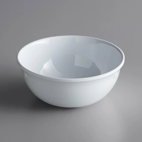 Acopa Foundations 15 Oz. White Narrow Rim Melamine Bowl - 12/Case 4 Acopa Foundations 15 Oz. White Narrow Rim Melamine Bowl - 12/Case - Image 2