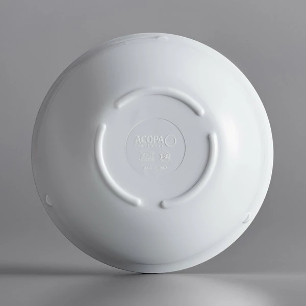 Acopa Foundations 15 Oz. White Narrow Rim Melamine Bowl - 12/Case 5 Acopa Foundations 15 Oz. White Narrow Rim Melamine Bowl - 12/Case - Image 3