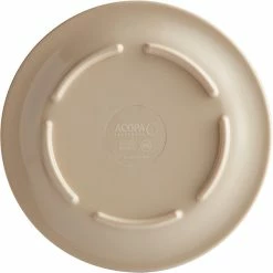 Acopa Foundations 5 1/2" Tan Narrow Rim Melamine Plate - 12/Case -Acopa Shop 1978990