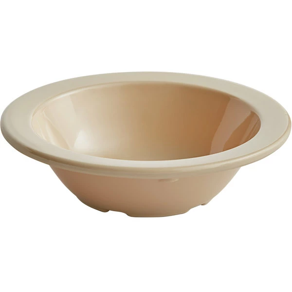 Acopa Foundations 4 Oz. Tan Narrow Rim Melamine Fruit Dish - 12/Case 4 Acopa Foundations 4 Oz. Tan Narrow Rim Melamine Fruit Dish - 12/Case - Image 2