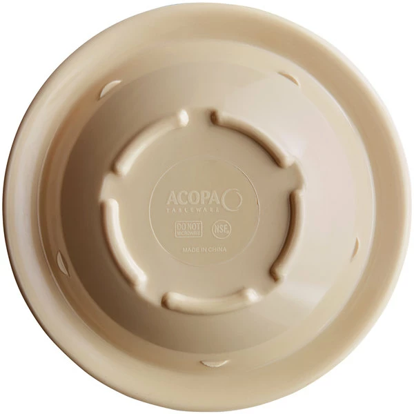 Acopa Foundations 4 Oz. Tan Narrow Rim Melamine Fruit Dish - 12/Case 5 Acopa Foundations 4 Oz. Tan Narrow Rim Melamine Fruit Dish - 12/Case - Image 3