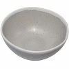 GET Enterprises GET B-302-DVG Pottery Market 24 Oz. Glazed Grey Melamine Bowl With White Trim - 12/Case