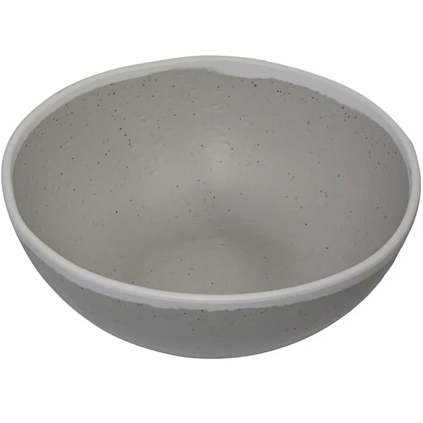 GET Enterprises GET B-305-DVG Pottery Market 1.5 Qt. Glazed Grey Melamine Bowl With White Trim - 12/Case 3 GET Enterprises GET B-305-DVG Pottery Market 1.5 Qt. Glazed Grey Melamine Bowl With White Trim - 12/Case
