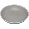 GET Enterprises GET B-310-DVG Pottery Market 1.5 Qt. Glazed Grey Melamine Salad Bowl With White Trim - 12/Case