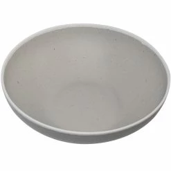 GET Enterprises GET B-330-DVG Pottery Market 5.5 Qt. Glazed Grey Melamine Bowl With White Trim - 3/Case