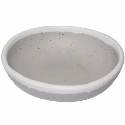 GET Enterprises GET B-55-DVG Pottery Market 4.5 Oz. Glazed Grey Melamine Ramekin With White Trim - 48/Case
