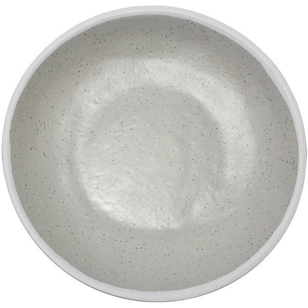 GET Enterprises GET P-100-DVG Pottery Market 1 Qt. Glazed Grey Melamine Serving Bowl With White Trim - 12/Case 3 GET Enterprises GET P-100-DVG Pottery Market 1 Qt. Glazed Grey Melamine Serving Bowl With White Trim - 12/Case