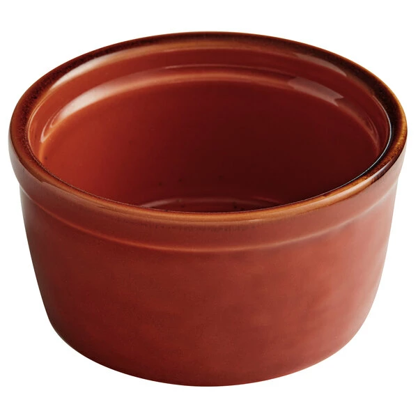 Acopa Keystone 4 Oz. Sedona Orange Stoneware Ramekin - 72/Case 4 Acopa Keystone 4 Oz. Sedona Orange Stoneware Ramekin - 72/Case - Image 2