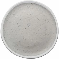 GET Enterprises GET P-75-DVG Pottery Market 7 1/2" Glazed Coupe Grey Plate With White Trim - 12/Case