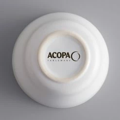 Acopa 7.25 Oz. Bright White Rolled Edge Stoneware Bouillon Cup - 36/Case -Acopa Shop 2084845