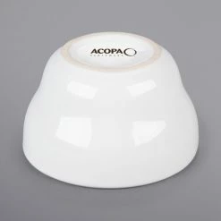 Acopa 6 Oz. Bright White Rolled Edge Stoneware Bouillon Cup - 36/Case -Acopa Shop 2085064